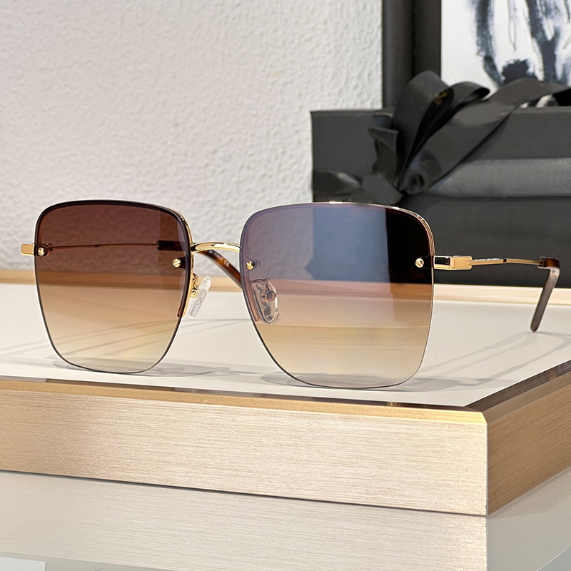 Luxury mens fashion SL 312 M square frameless sunglasses Designer Men Womens Classic Vintage Frameless Glasses Outdoor fishing and leisure UV sungla