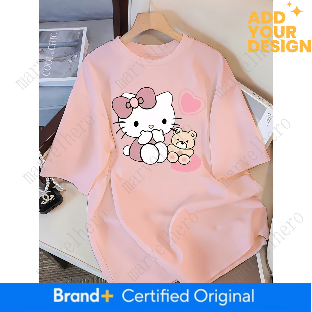 Authorized Sanrio S New Collection Spring Summer Features Loose Fitting Round Neck Short Sleeve T Shirt Perfect For Home And Casual Wear