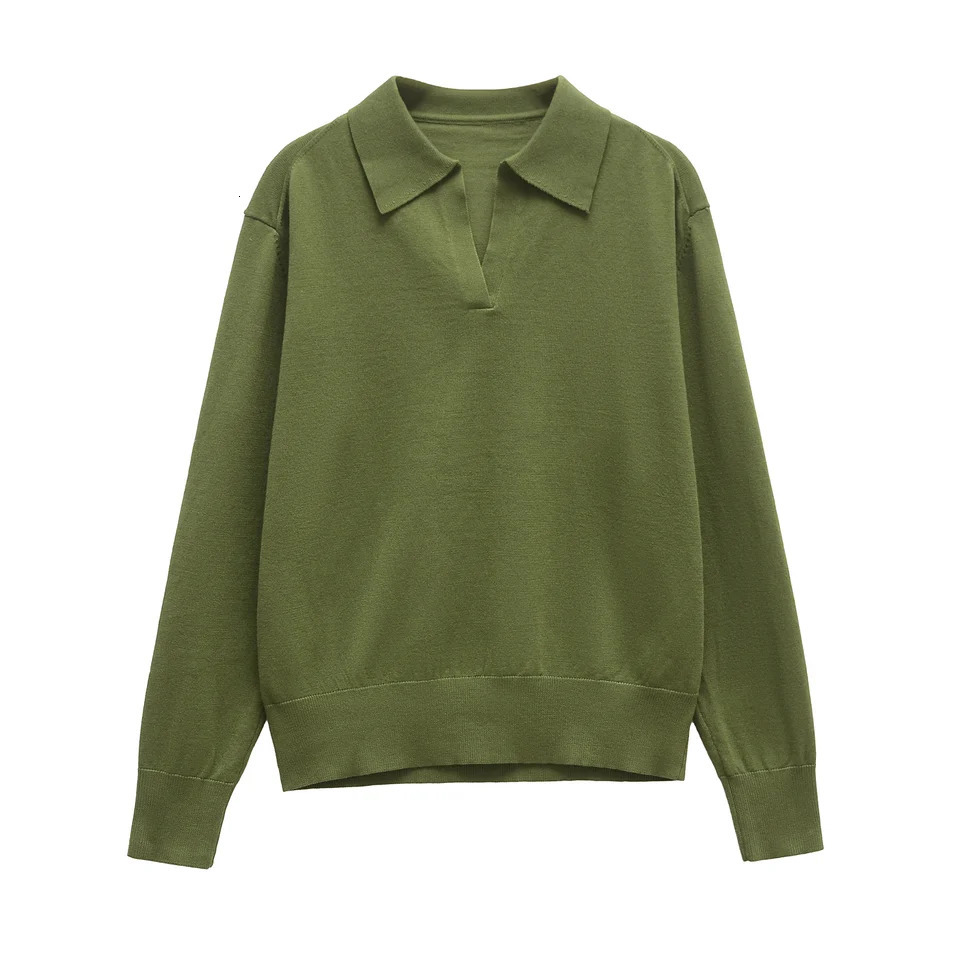 Women Spring Summer Polo Shirts Women Pullovers Long Sleeve Knit Tops For Women Clothes Slim Knit Jumper Streetwear 2893036 260922