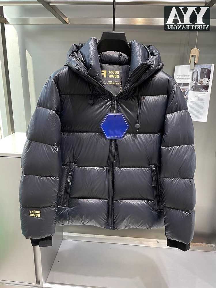 Down Parkas Winter Mens Men's Down Coat Windproof Waterproof Outside Casual Outerwear Zip High Street Fashion Men Warm Hooded Windbreaker Jacke