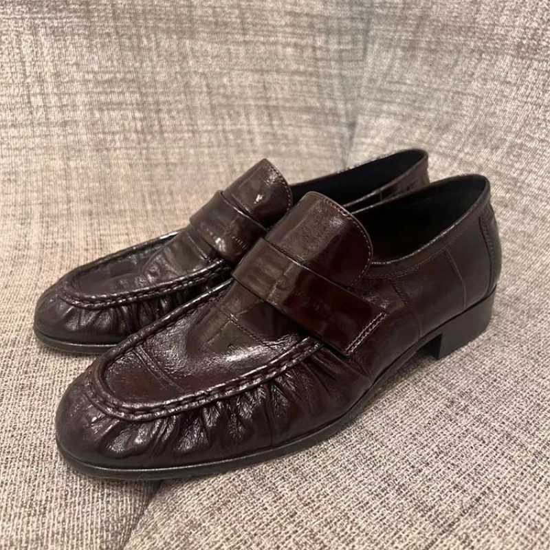 Size Dress Shoes Wen's Plus Luxury Loafers High Quality Cfortable Flat Wen's Shoes Daily Shallow Mouth Wen's Leather Shoes J260922