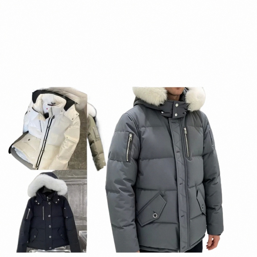 designer Parkas Jackets Mens Winter Outdoor Windbreakers Puffer Short Parka Down Jacket Removable Fur Collar Unisex Loose Fit Winter Thick Warm Coat