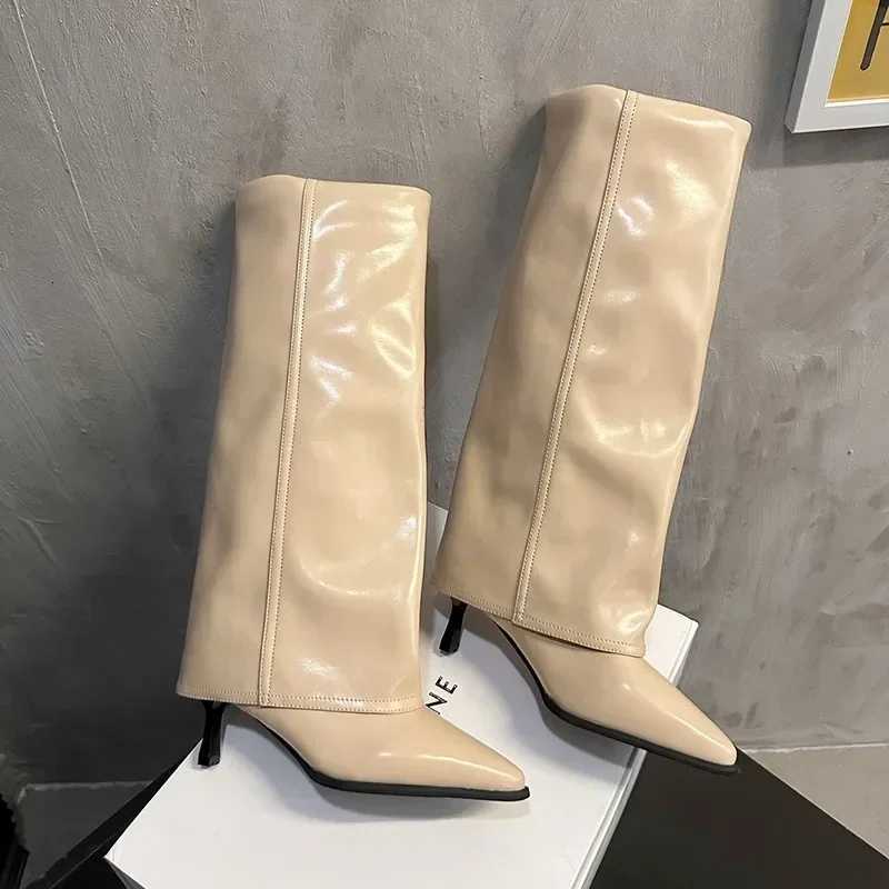 Designer Western Boots Cowboy New Boots Women Fashion Slip-On Long Pipe Boots Female Sexy Thin High Heel Trend Knee High Botas 2025 J260922