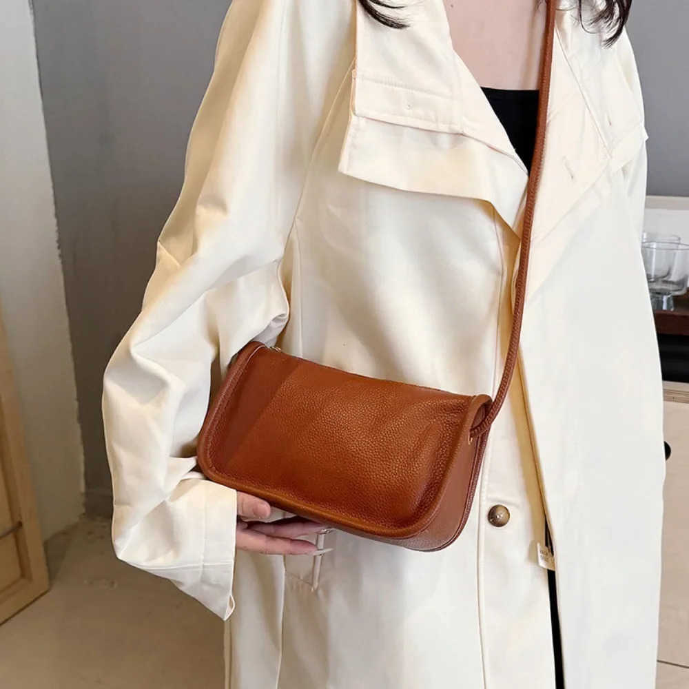 Genuine Cross Body 100%Real Cowhide Leather Fashion Women Crossbody Bag For Ladies New High Capacity Shoulder Bag Handbag Female Purse 2025 H260922