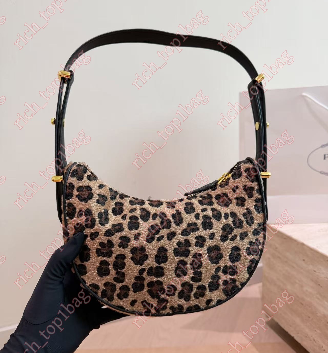 Designer Bags 2026 Trends Arque leopard print pony hair shoulder bag luxury bag Hobo for Women 2 straps leopard underarm bag crossbody evening bag v