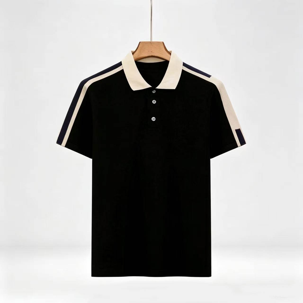 2026 Summer Mens Polo Shirts With Letters Fashion Designer Polos for Men High Street Tees T-Shirts Classic Short Sleeve Tops Clothing