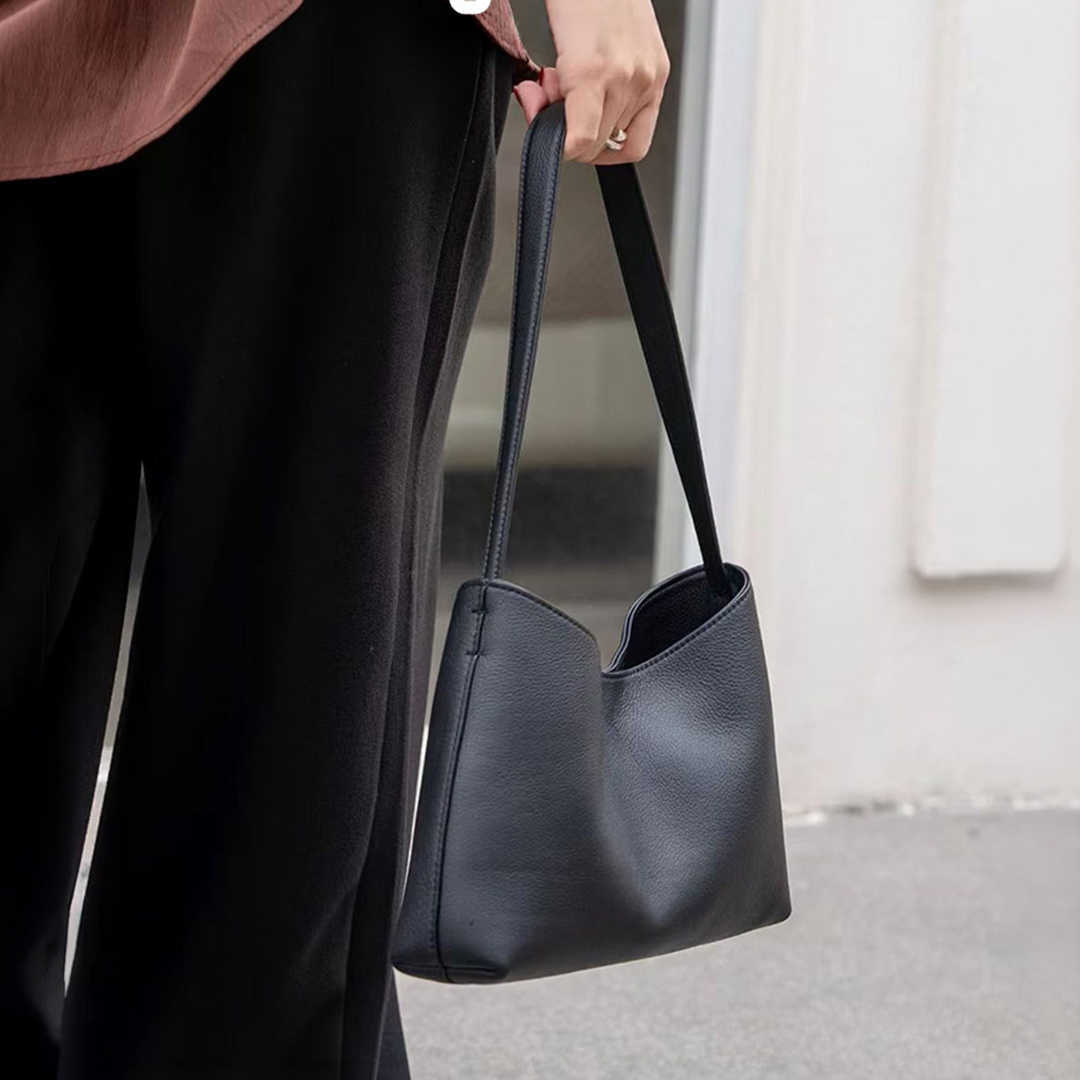 Leather Cross Body Mendy Genuine Tote Bag Women Top Handle Large Capacity Open Top Slouchy Handbag Work Office Casual Versatile Purse New H260922