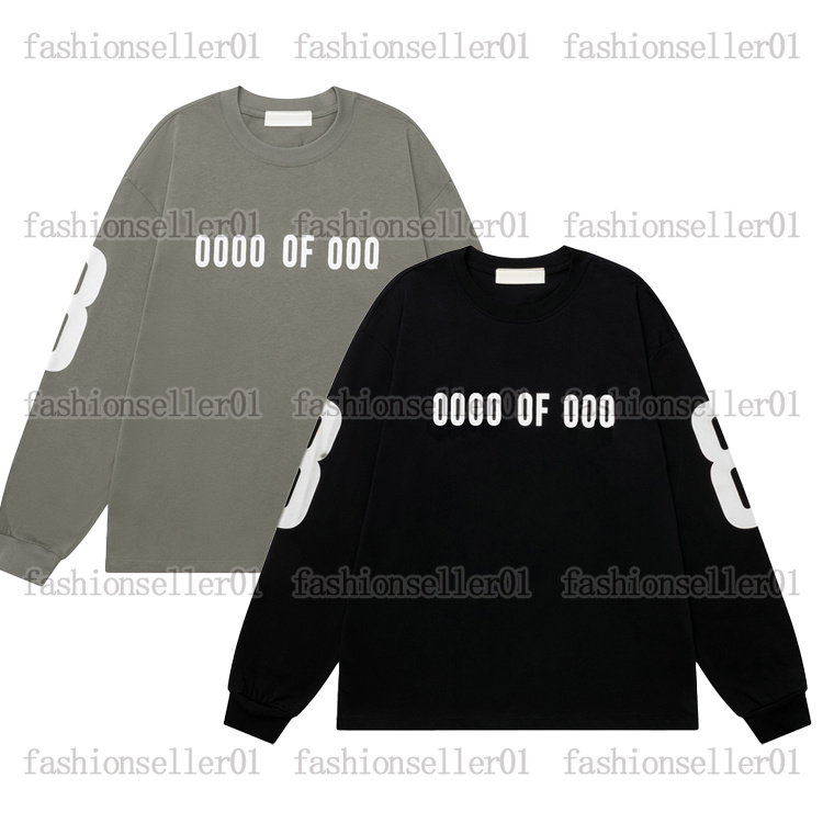 2026 designer mens t-shirt long sleeve summer streetwear tshirt Oversize Loose Classical big Letter NO.8 print Skateboard Clothing hip hop luxury he