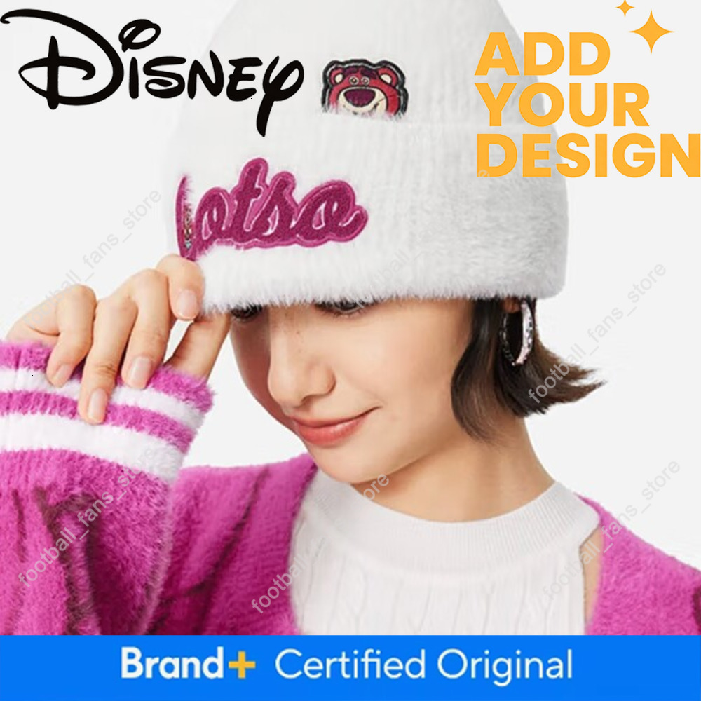 Li Ning Knitted 2024 Winter Men's and Women's Pixar Strawberry Bear Collaboration Fleece-Lined Warm Wool Hat Amzu051 51 3