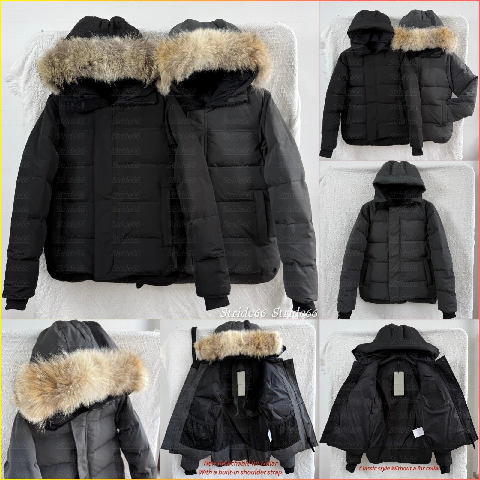 Designer Winter jacket Men Down Jacket women Wyndham Keep warm Coat Real Big Wolf Fur Overcoat Clothing Fashion puffer Jacket Outerwear Parka Hooded