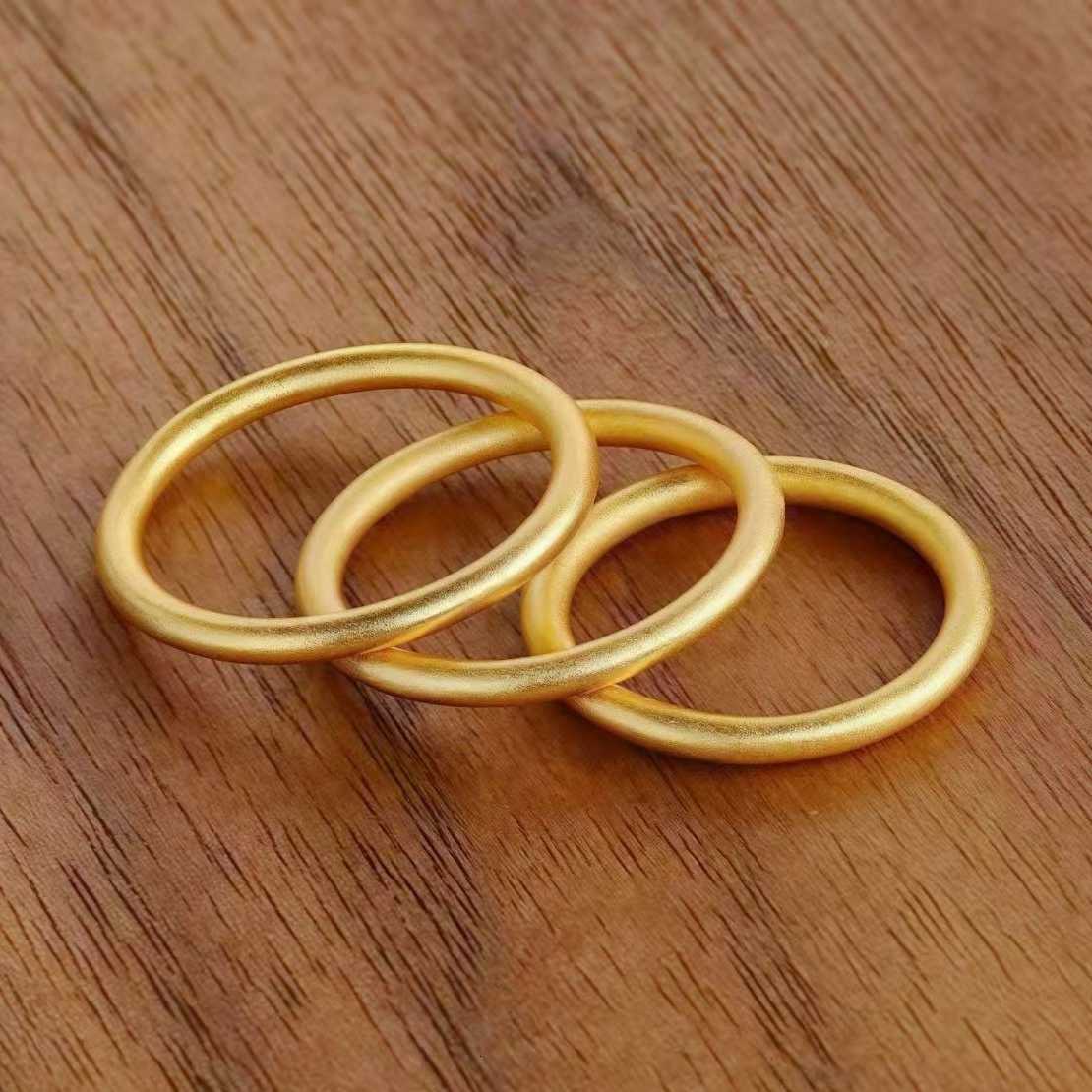Rings Pure Band Gold Color 2.5 mm Frosted Simple Finger Rings for Men Women Size 5-10# Stainless Steel Wedding Band High Quality JewelryT260922