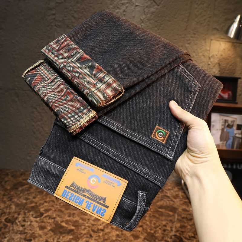 Jeans New Men's Men's Slim Fit Jeans High-quality Pants Classic Blue Gray Black Casual and Simple T260922
