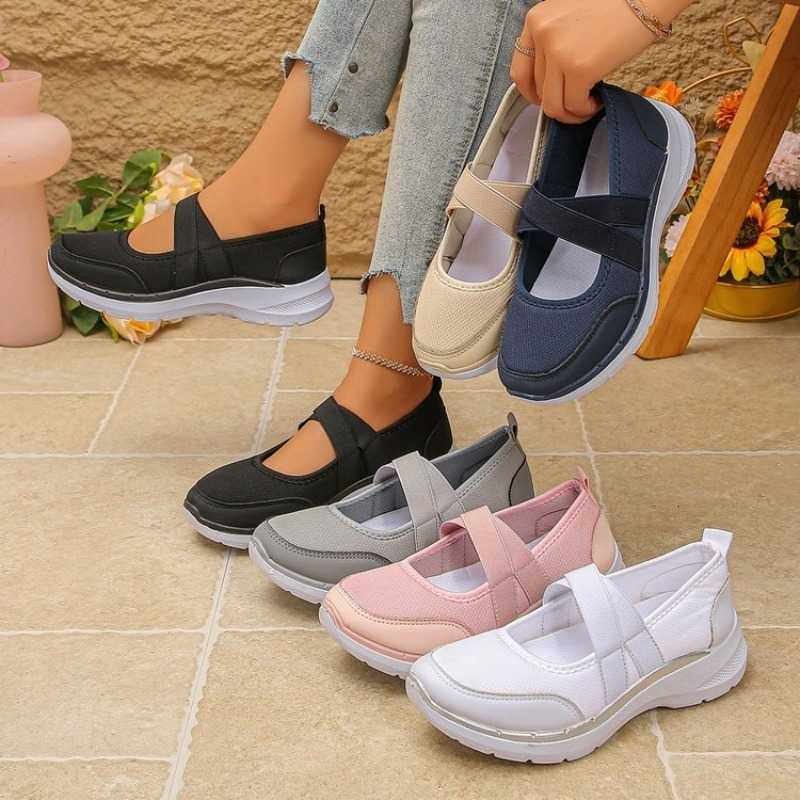 Summer Spring Casual Breathable Shoes Flats Women Plus Size 43 SlipPlatform Sneakers Woman Comfortable Soft Non Slip Casual Shoes Female D260922