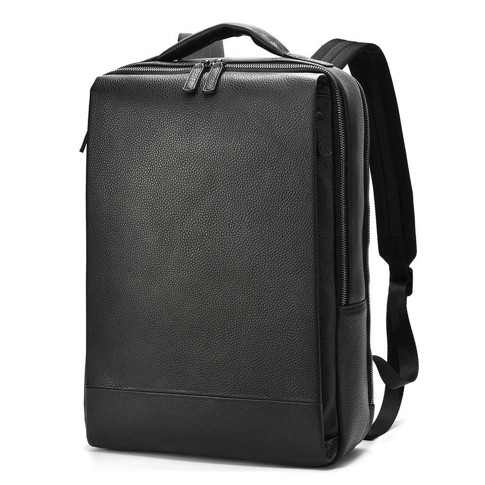 Leathe Backpack Style Men's Genuine Backpack New Design Travel Backpack Casual School Backpacks Business For Laptop Bag Pack Large H260922
