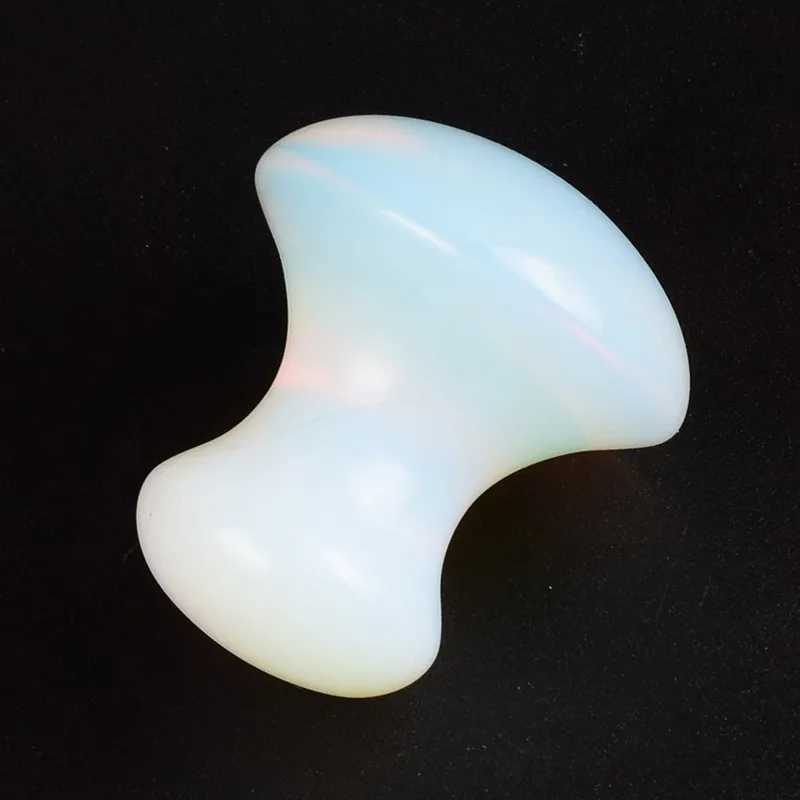 Face Face Mushroom Massager Opalite Gua Sha Natural jade Crystal Stone eye massager Skin Care Neck Body Scraping Board Beauty Product N260921