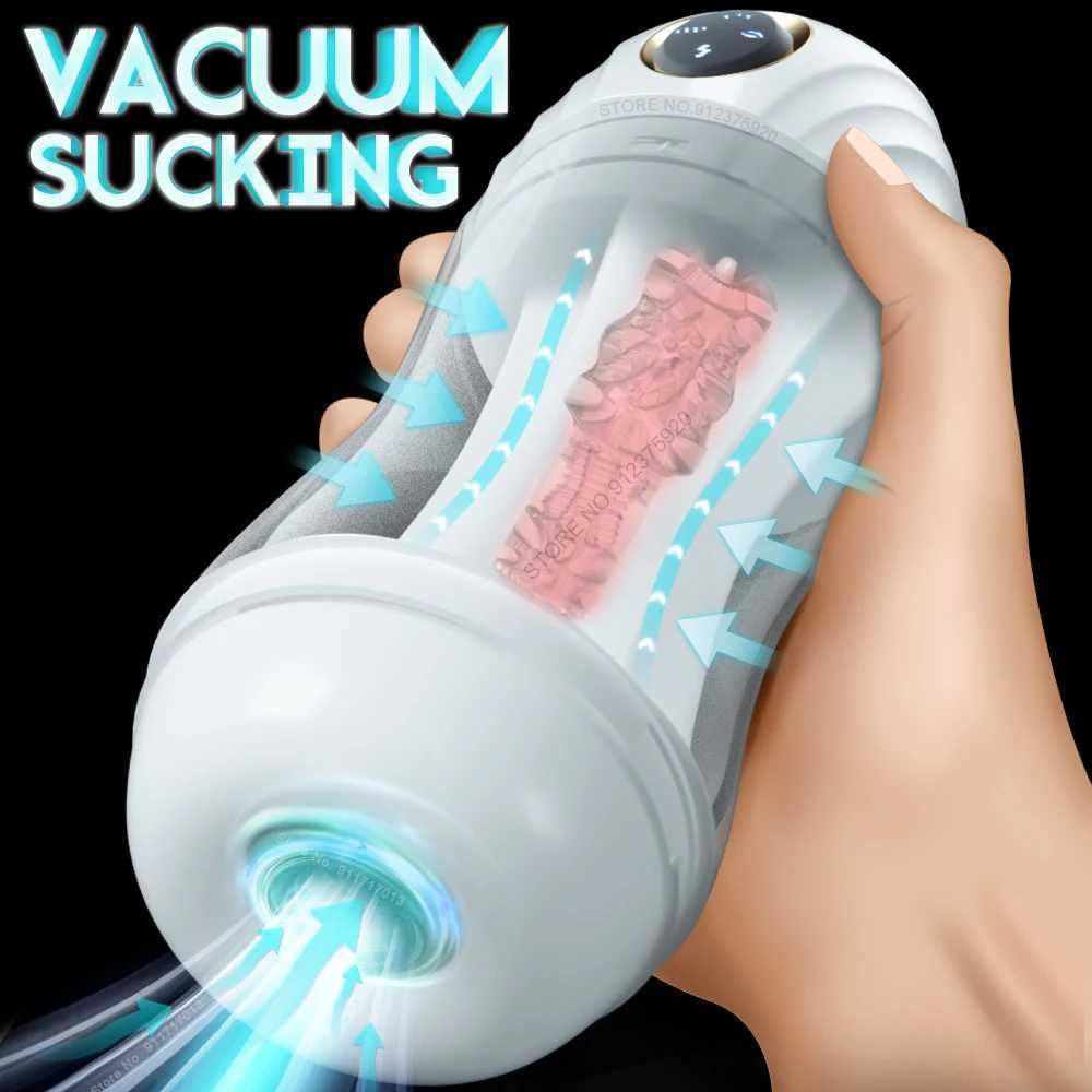 Male Masturbator Toys Automatic Sucking Masturbation Cup For Men Oral Vagina Blowjob Suction Vibrating Sex Machine Adult Goods L26922