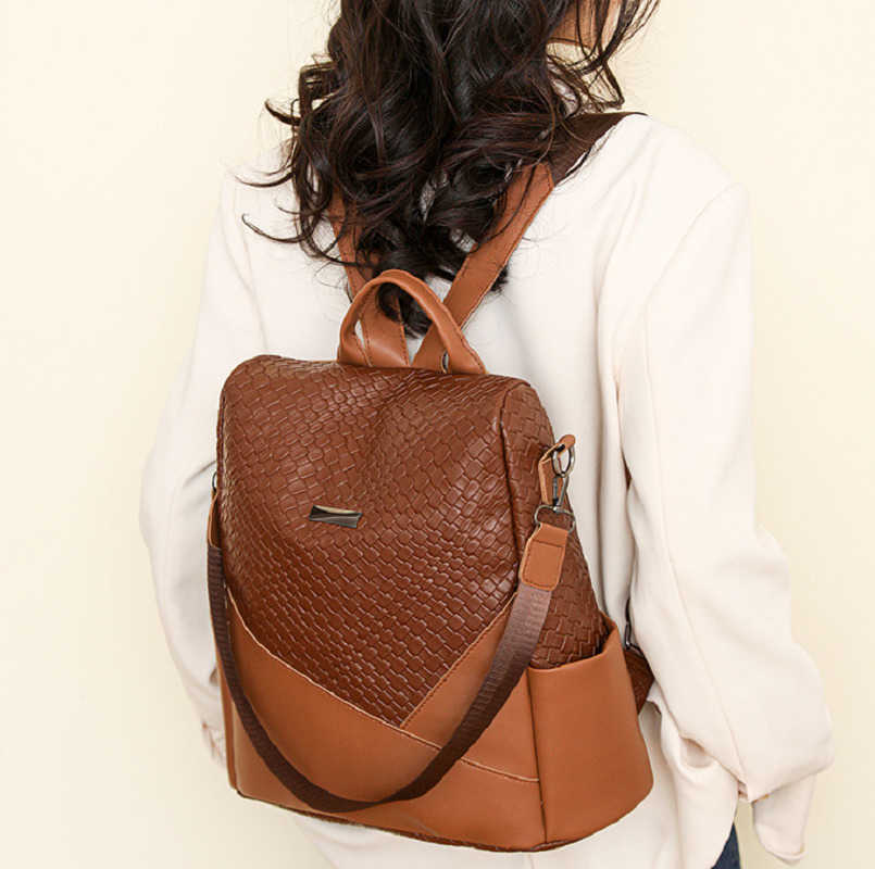 Fashion Backpack Style New Women's High Quality Soft Leather Travel Backpacks Korean Large Capacity Anti Theft Shoulder Bags Totes Backpack H26