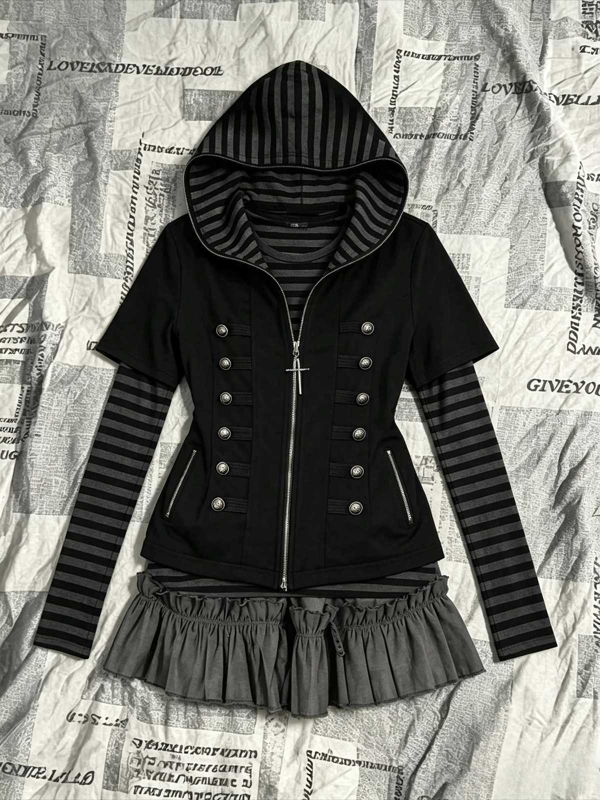 Giacche da donna 2026 Autunno Coreano Moda Subcultura Giacca da donna American Vintage Punk Cappotto Elegante Outdoor Casual Y2K Retro Capispalla C2