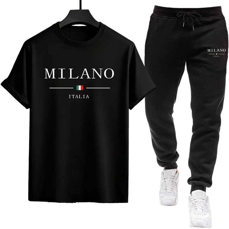 Men's Men's Tracksuits 2026 Modern Tracksuit Set Fashion T-Shirt and Joggers Pants Urban Casual Daily Wear Outfit Spring Summer Comfort Te