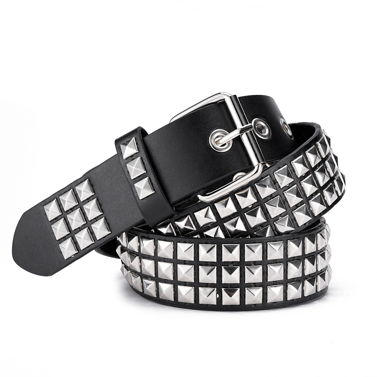1pc New Rivet Heavy Metal Men Women Punk Rock Style Jeans Y2K Belt Fashion Decoration Women's Belts 26L0922