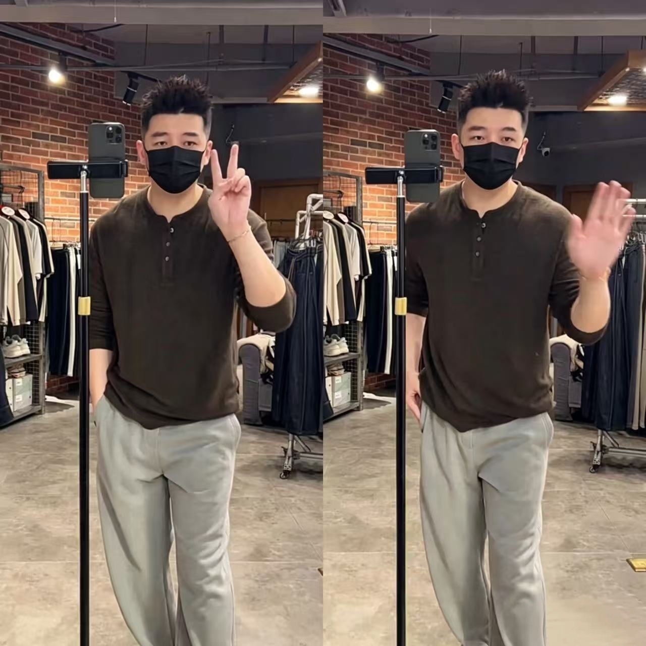 Luxurious Designer's Autumn New Men's Fashionable Casual Style Design Model With Henry Collar, Loose Fit, Stylish And Elegant Long-sleeved