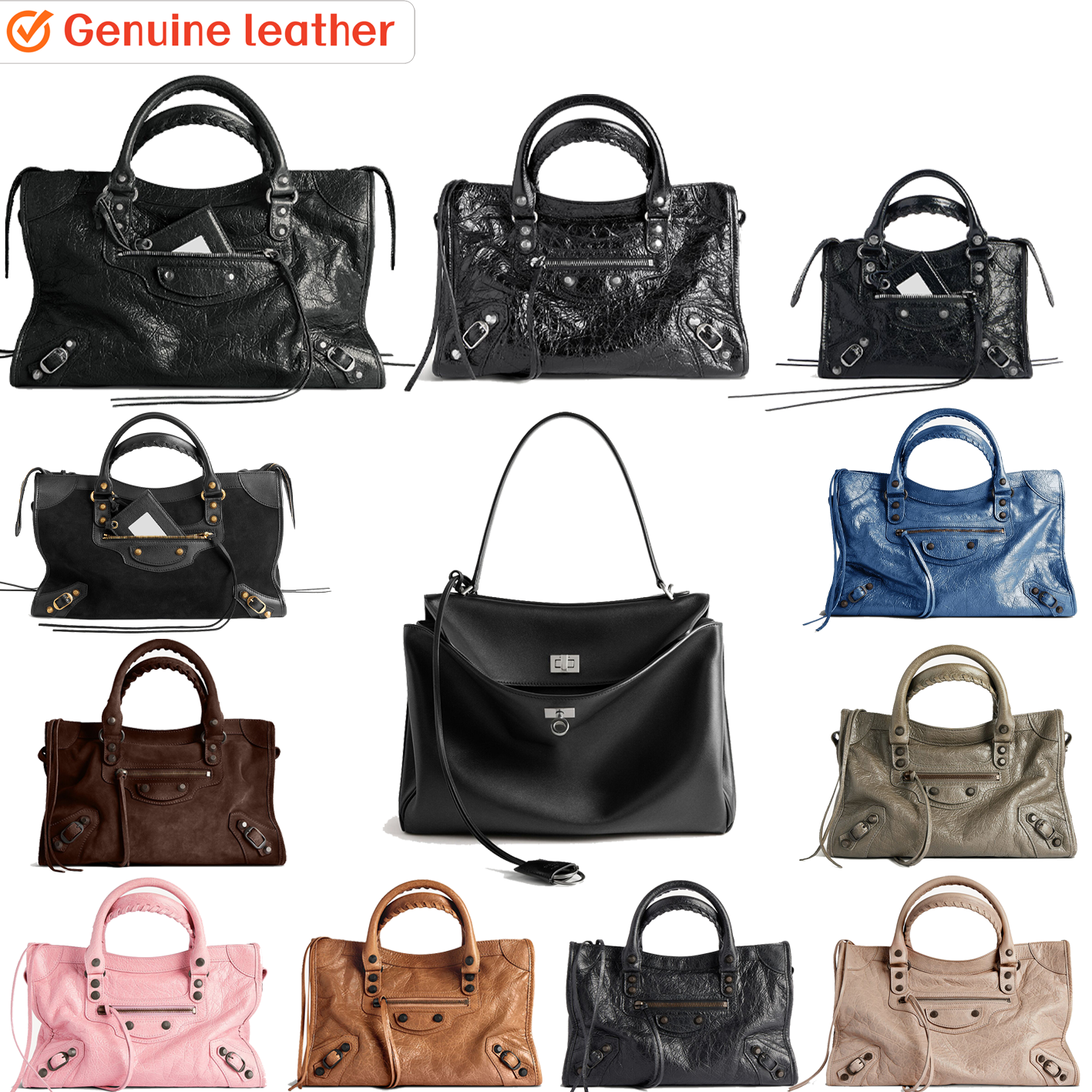 high quality Vintage Le City 3 sizes Shoulder Bags Womens leather RODEO mens Shoulder Bag city shop shopper vacation Underarm Golden and silver butt