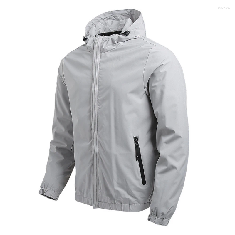 Spring Autumn Mens Bomber Jackets Outdoor Men Sports Breathable Hiking Hooded Coats Man Climbing Windbreaker Clothing