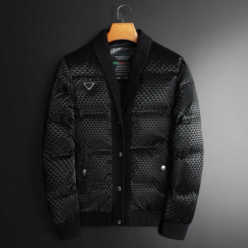 White Men's Down Parkas Minglu Duck Down Glossy Men's Jackets High Quality Autumn Winter Solid Color Single Breasted Thicken Fashion Male