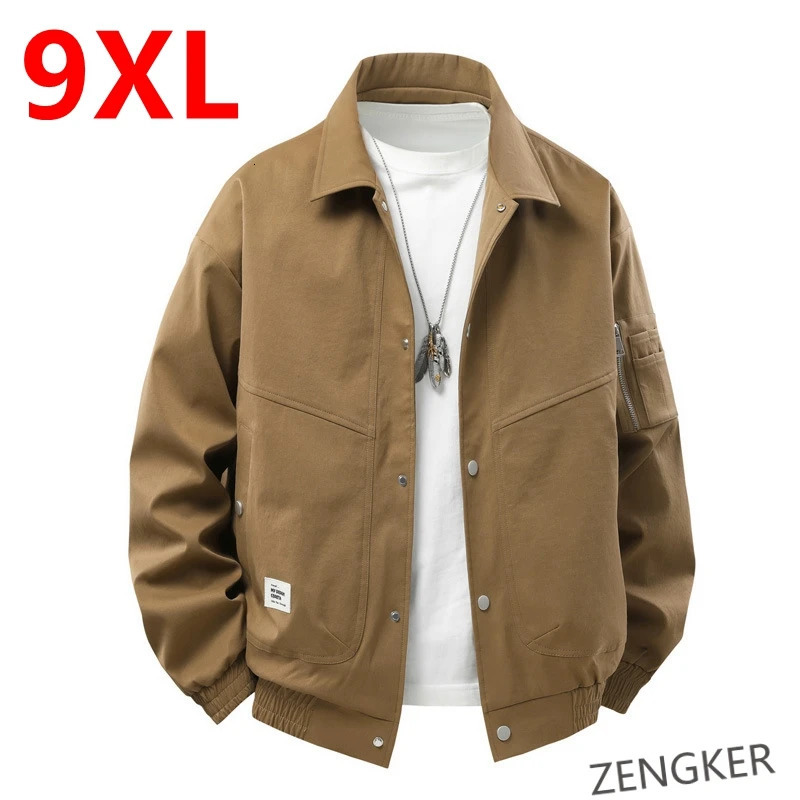 Large Size Light y Business Jacket Spring Trend Plus Size Loose Jacket 9XL 8XL men clothing 260921