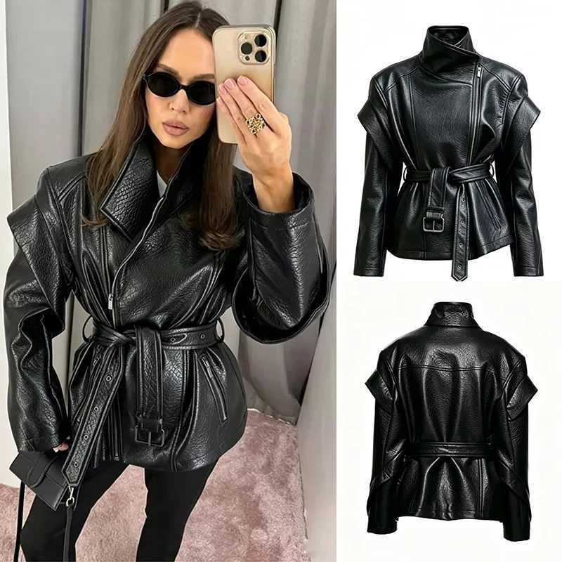 Leather Faux Women's Leather Women's Faux Fur Jacket 2026 New Autumn Winter Parkas for Women Fashion Casual Chic Personality Ladies Coat C