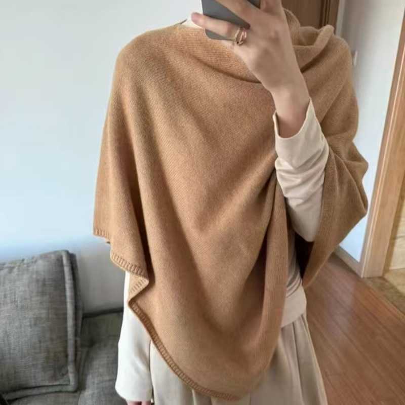 money Old style cloak 100% pure wool shawl sweater women's autumn and winter sweater high-end outerwear S2609228I3A