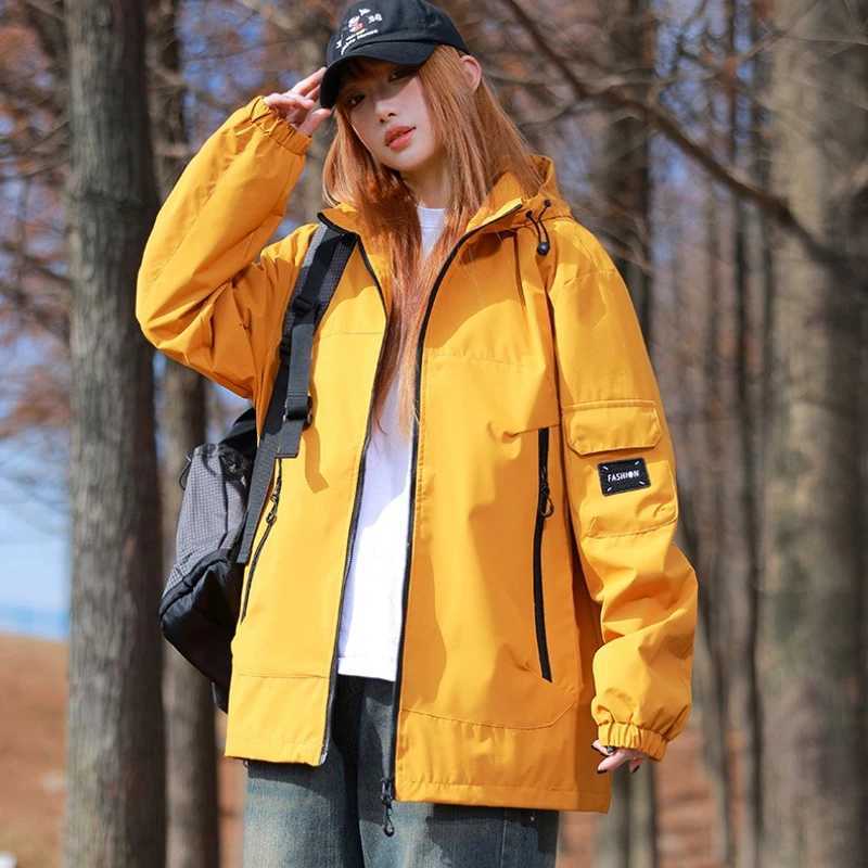 Women's Jackets Cross-border Outdoor Hiking Jacket Women's Windproof Waterproof Mountain Climbing Workwear Hooded Coat Couple Windbreaker