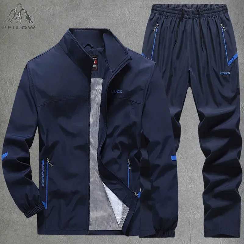 Tute da uomo Tute da basket da uomo Set Fit Tuta da ginnastica a maniche lunghe Active Giacche + Pantaloni Completi da 2 pezzi Palestra Jogging Tuta