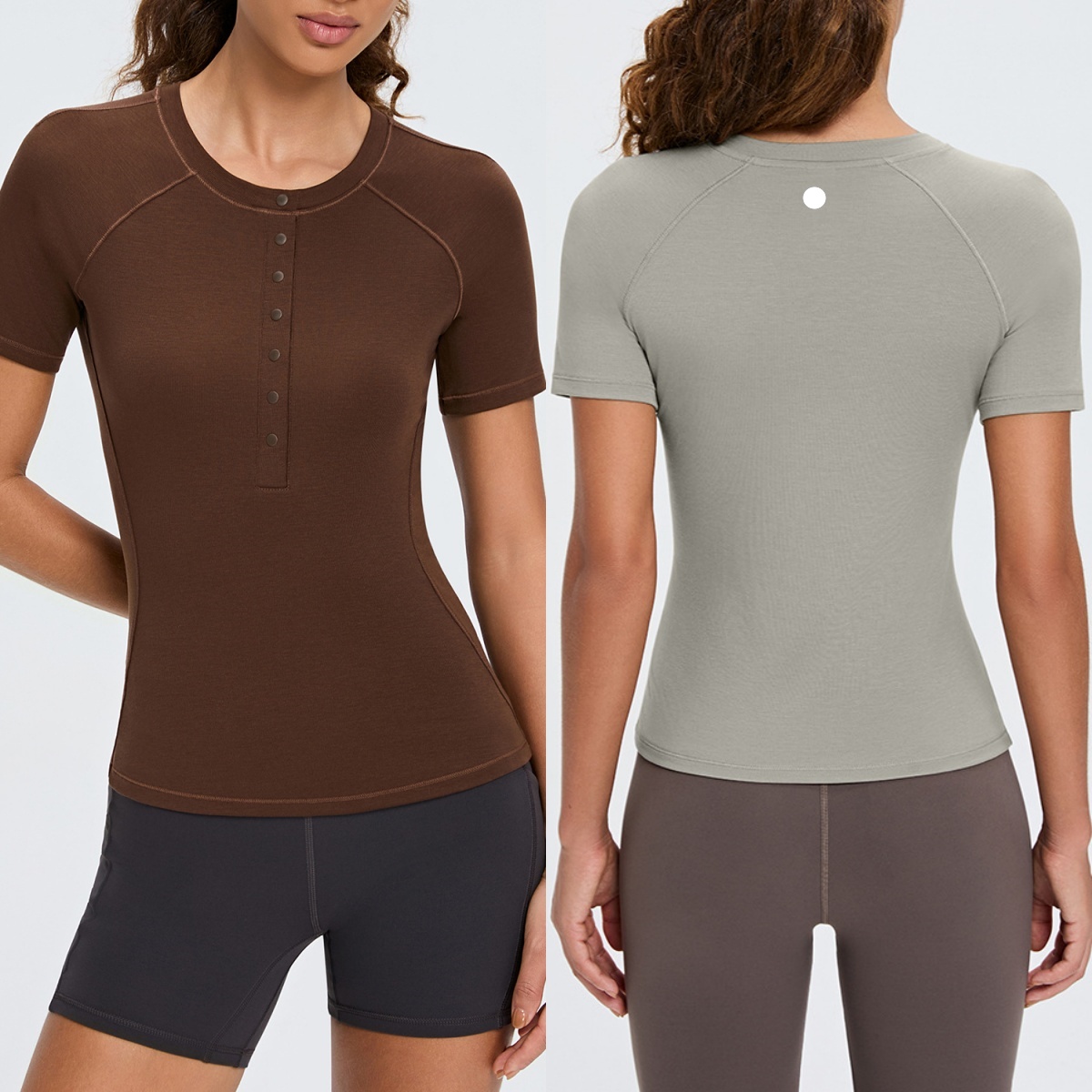 L6409 manches courtes sport et Fitness haut de jogging femmes hors-la-épaule chemise de Yoga vêtements de sport femmes Yoga t-shirts