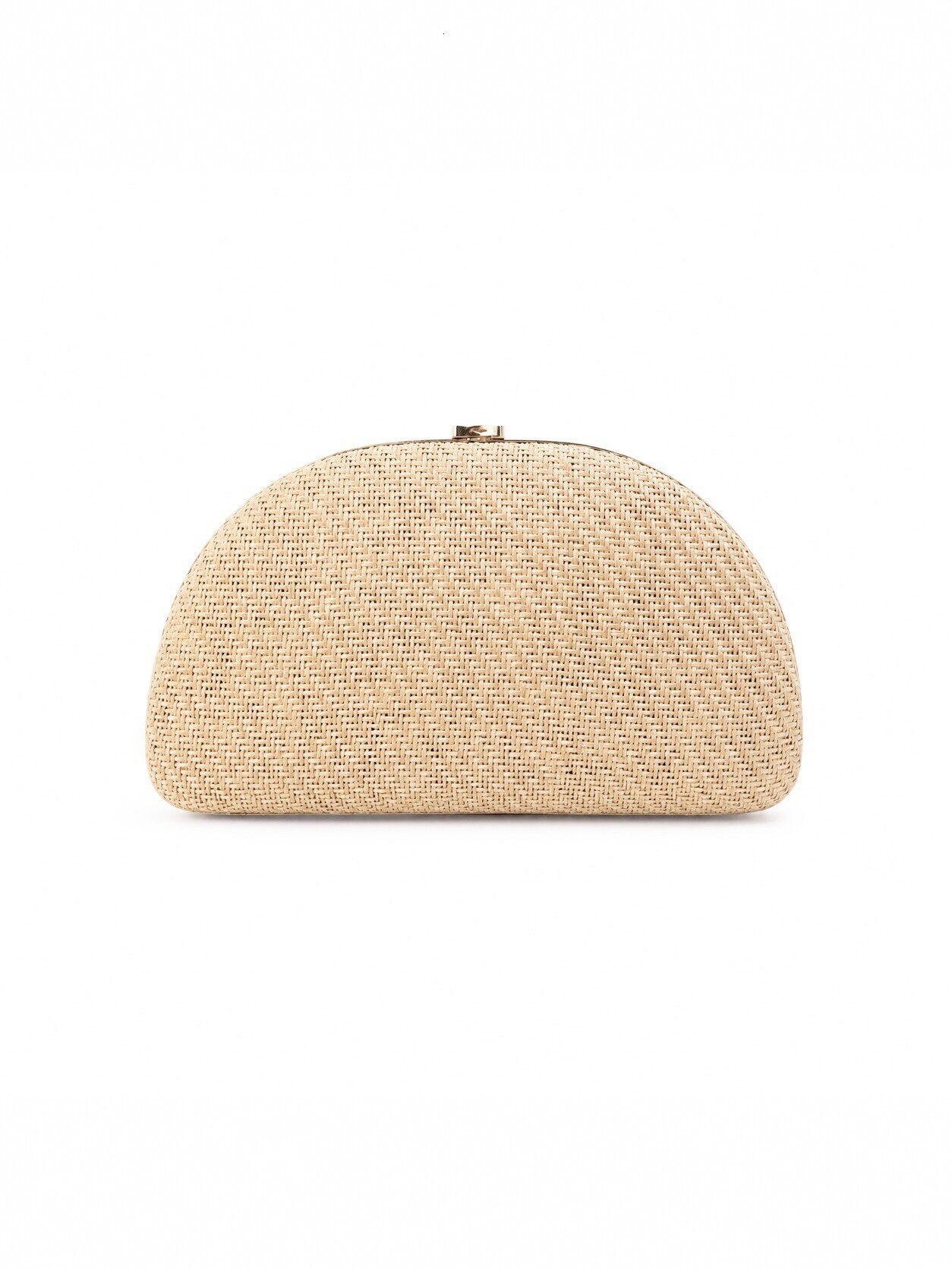 Woven evening new style, semi-circular clutch, simple straw bag, fashionable wedding and banquet bag