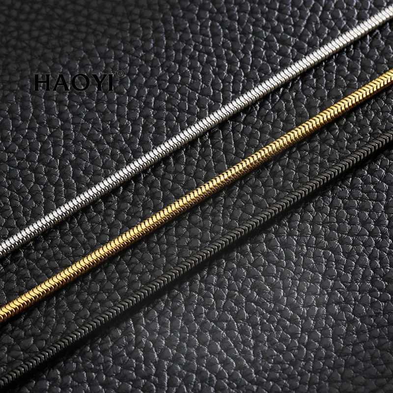 Pendant Necklaces 3/4/5/6mm Width Stainless Steel Snake Chain Necklace For Women Men Gold Color Black Waterproof Filmy Jewelry Various Length X26092