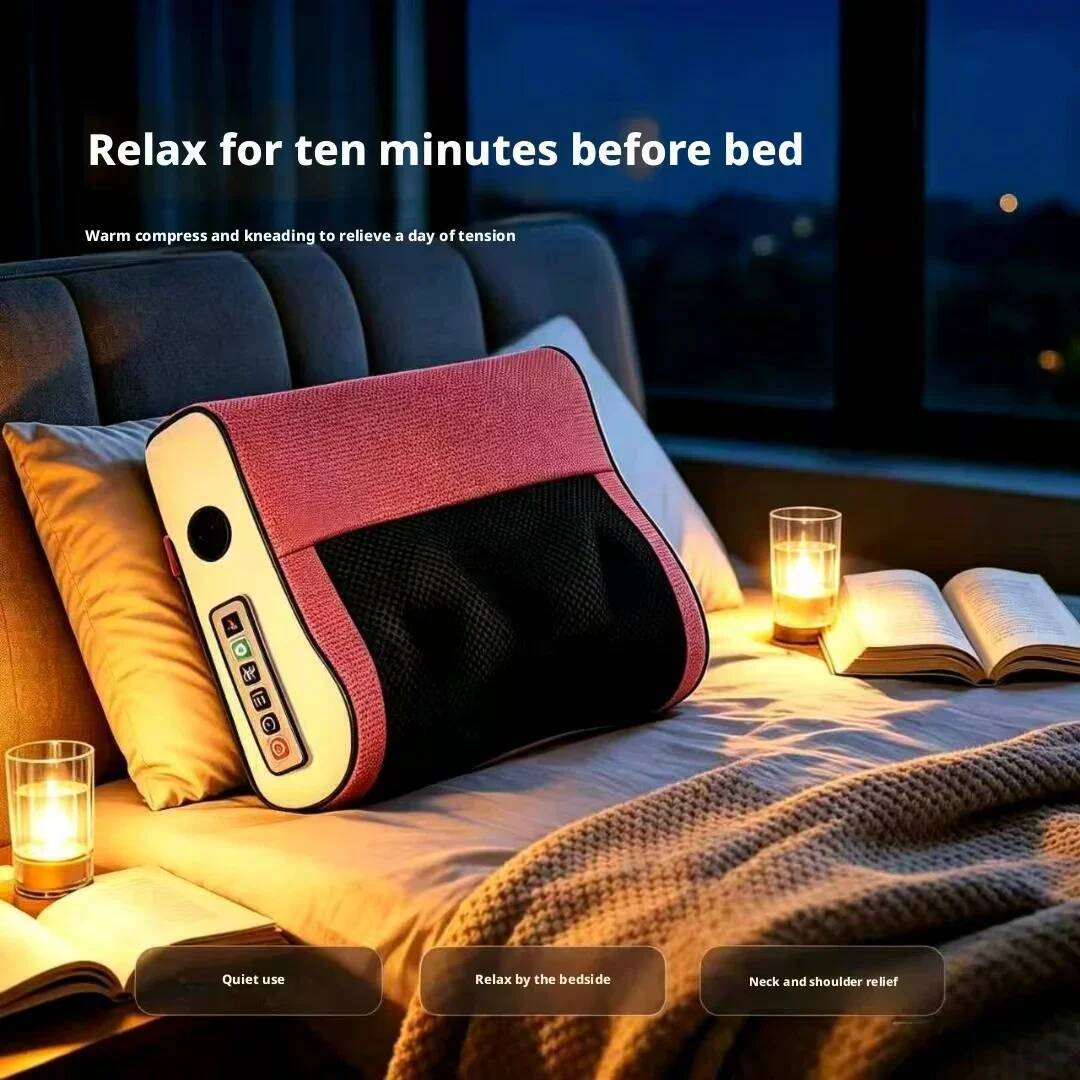 2026 Shiatsu Heated Massage Pillow Neck Back Lumbar Pain Relief Cushion Portable Relax For Car Home Office Practical Gift