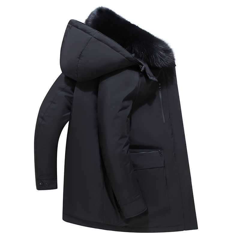 New Men's Down Parkas Winter Arrived Men Thickened Down Jacket -30 Winter Warm Down Coat Jacket Men Fashion Long White Duck Hooded Down Parkas