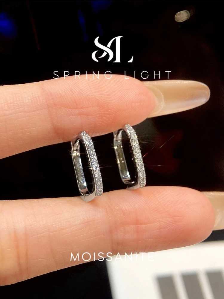 Stud Real Moissanite Diamond Hoop Earrings For Women 925 Sterling Silver Anniversary Party Fashion Luxry High Quality Fine Jewelry X260921