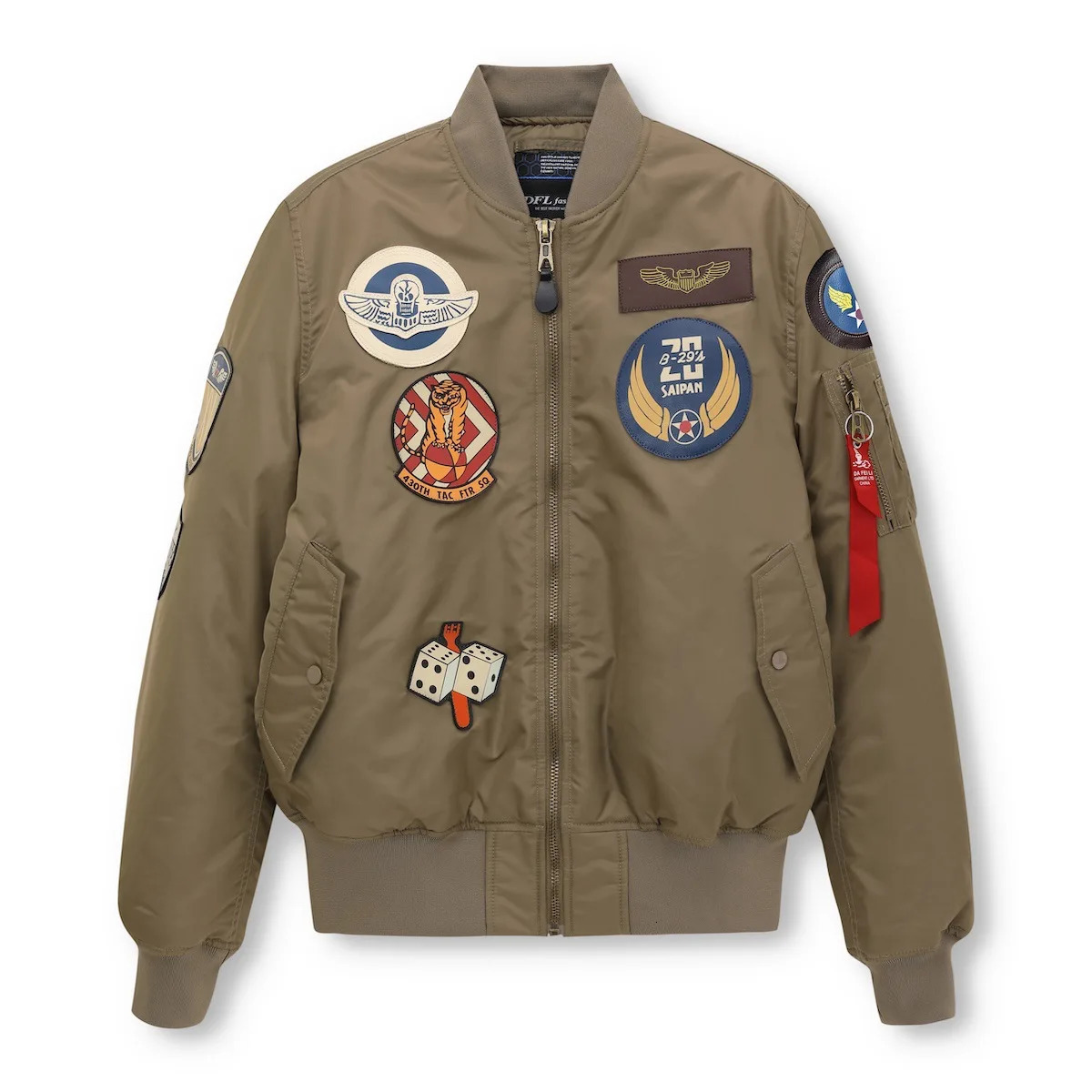 Mens Winter Cotton Puffer Jacket for Top Gun Aviation Style | Vintage Embroidered Badge Bomber Jacket Baseball Uniform 260922