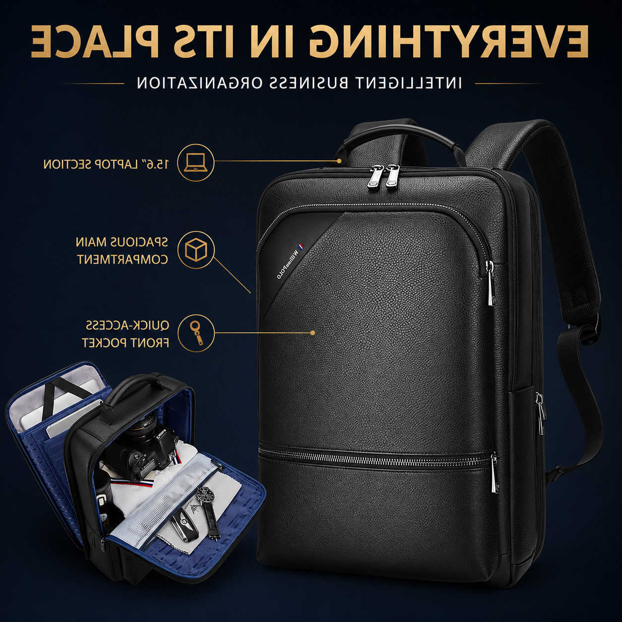 Style Genuine Leather Backpack Backpack for Men Business Laptop Bag Top Grain Cowhide Multifunctional Travel Backpack Fashion Casual Computer H26092