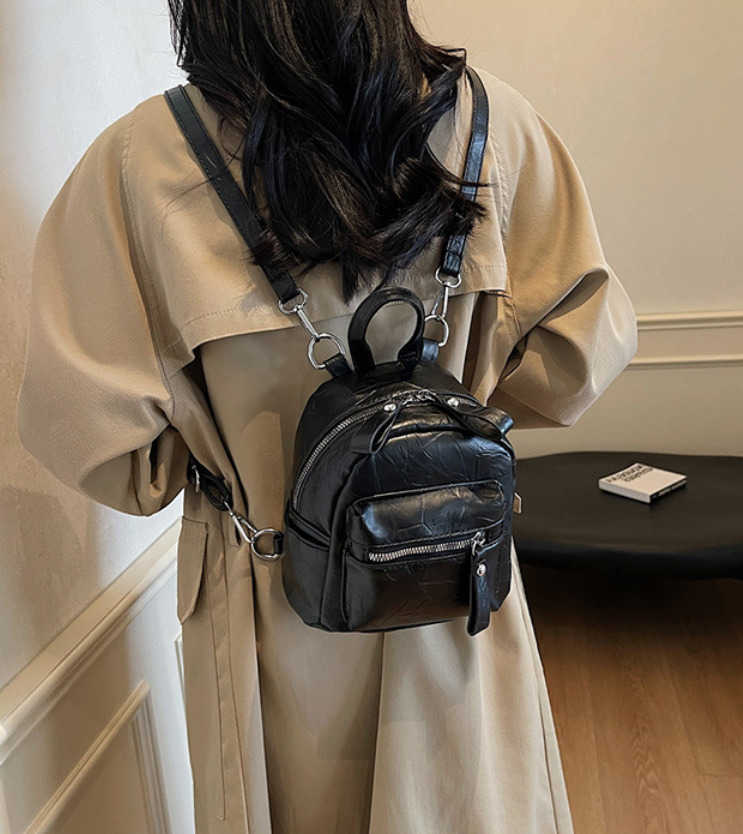 Sale Backpack Style Black Hot Backpack for Women Cute Faux Leather Knapsack Style Mini Rucksacks Small Purse for Ladie sacs H260922