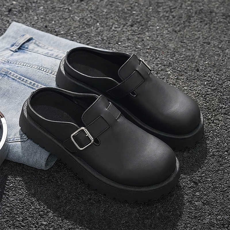 Shoes New men's sandals Casual with stylish rubber soles vintage mule slippers for home use classic cork non-slip outdoor slippers with arch su