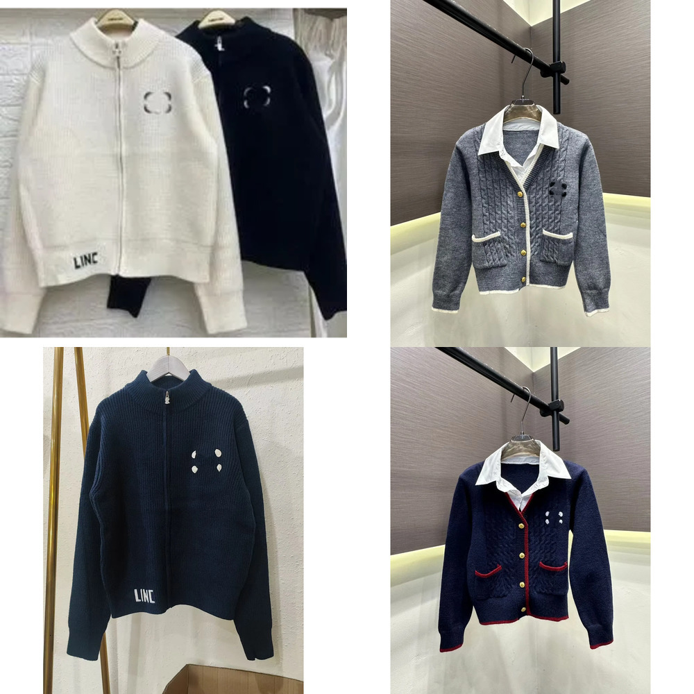 New style womens autumn winter designer letter knitted sweater luxurious comfortable long sleeved cardigan fashionable and casual top