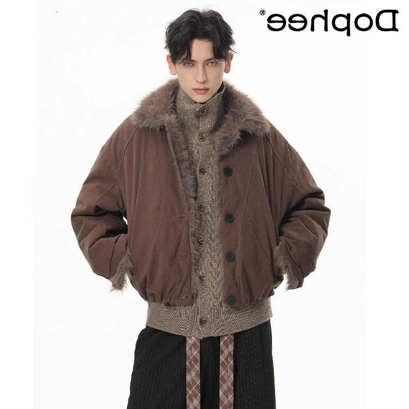 Men's Men's Down 2025 Parkas Winter New Parkas Men's Stylish High-End Warm Solid Color Parkas Male Handsome Long Sleeve Trendy Loose