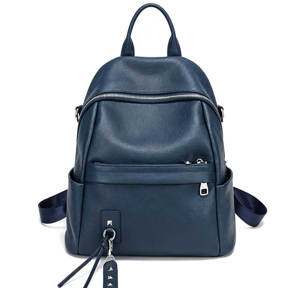 Leather Backpack Genuine Style Casual Backpack For Woman Fashion Anti-theft Travel Ruchsack Soft Cow Leather Daypack with Tassel H260922