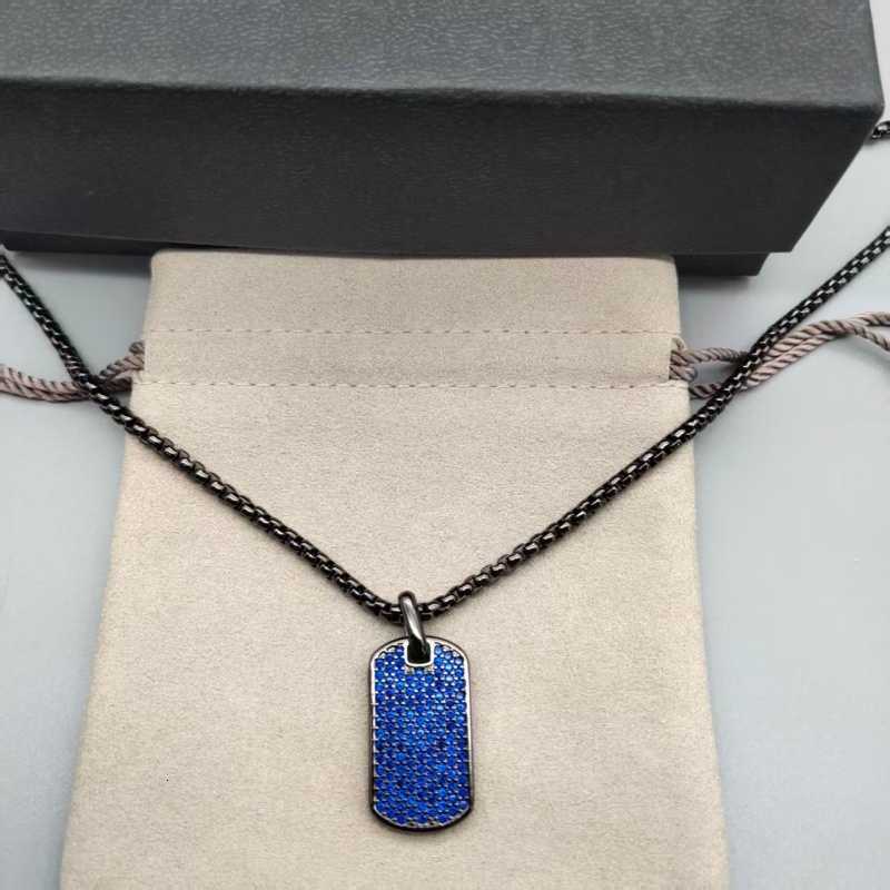 designer jewlery Necklaces High Quality Full blue diamonds Men Hip hop style 925 sterling silver Necklace Personalized Party Fashion Charms Gift 202