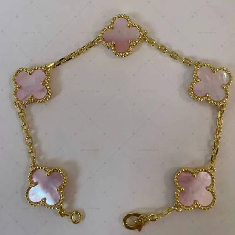 Vanlies Cleef Bracelet 2026 NEW Clover Four-Leaf Brand Valentine Jewelry 18K Gold Luxury Pearl Mother-Of-Pearl Designer Vanlies Cleef Bracelet