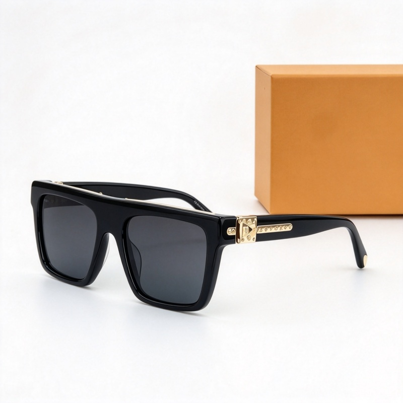 Luxury Z3064U 1.0 Millionaires Large Square Sunglasses Top Quality Acetate Frame Gold Metal Hinge UV400 Unisex Fashion Shades With Original Box Size