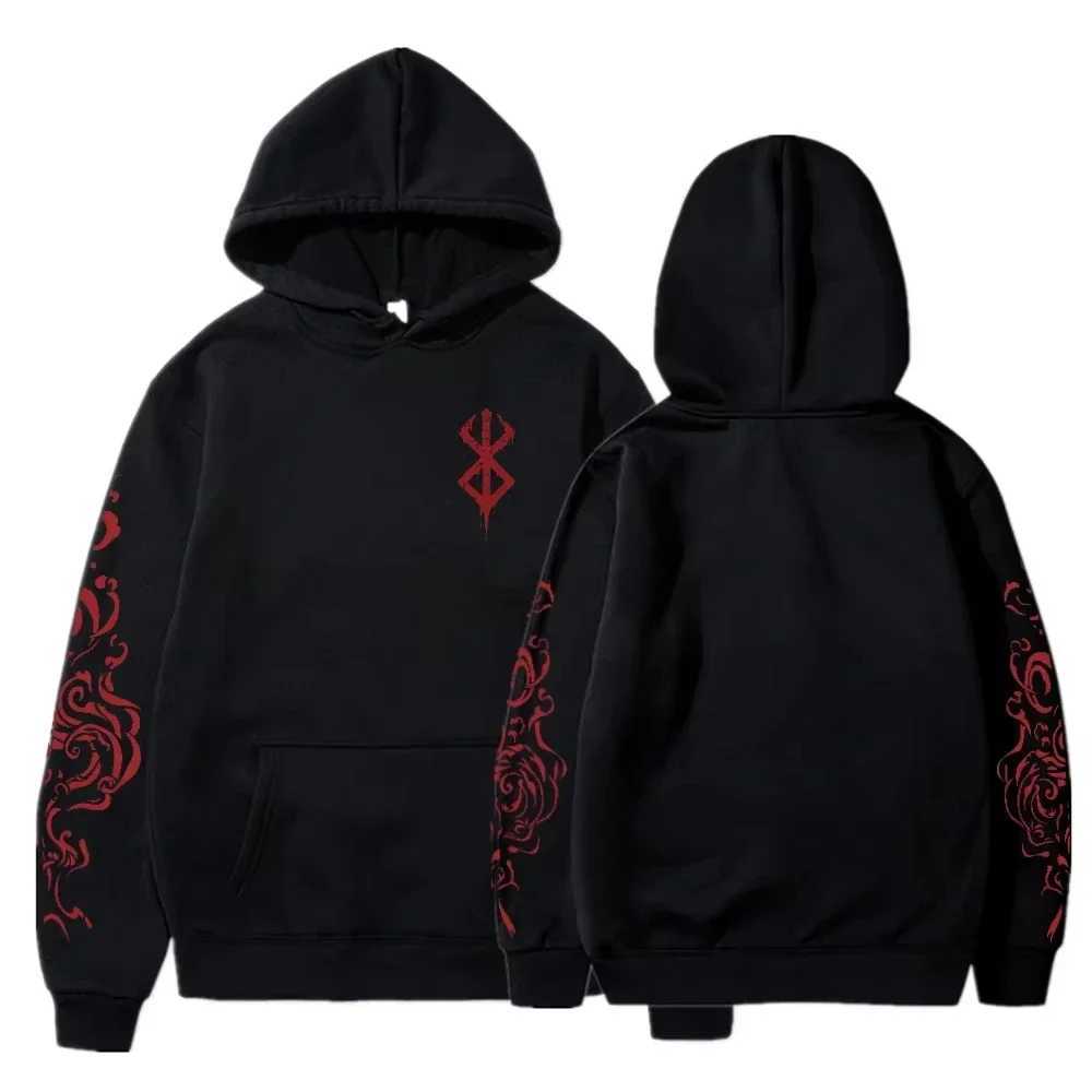Berserk Men's Anime Hoodies Sweatshirts Acid Hoodies Printed Men Women Fashion Long Sleeve Harajuku Goth Clothing Aesthetic Streetwear Sweater
